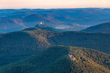 View of the Trifels in Leinsweiler in the state Rhineland-Palatinate, Germany