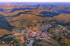 Village overview from the east in the district Gossersweiler in Gossersweiler-Stein in the state Rhineland-Palatinate, Germany