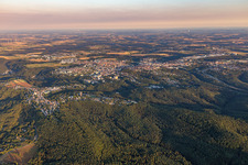 Aerial view of District Ruhbank in Pirmasens in the state Rhineland-Palatinate, Germany