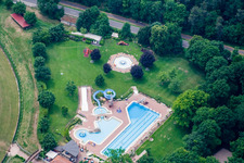 Herxheim, forest outdoor pool in Herxheim bei Landau in the state Rhineland-Palatinate, Germany