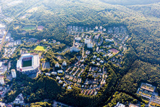 Sports facility grounds of the Arena stadium " Fritz-Walter-Stadion " in destrict Betzenberg on Fritz-Walter-Strasse in Kaiserslautern in the state Rhineland-Palatinate, Germany