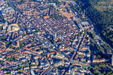 Pariser Straße from the K in Lautern via Apostelkirche to Kottenschanze in Kaiserslautern in the state Rhineland-Palatinate, Germany