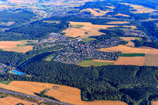 View from the southeast in the district Morlautern in Kaiserslautern in the state Rhineland-Palatinate, Germany