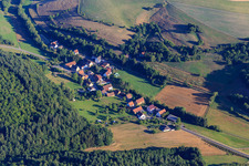 Village view from the south in the district Messersbacherhof in Gundersweiler in the state Rhineland-Palatinate, Germany