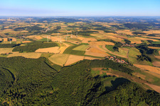 Wind farm at Kreuzhof in the district Heimkirchen in Niederkirchen in the state Rhineland-Palatinate, Germany