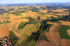 Village view from the southwest in Reichsthal in the state Rhineland-Palatinate, Germany