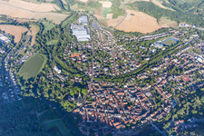 Town View of the streets and houses of the residential areas in Meisenheim in the state Rhineland-Palatinate, Germany