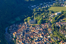 Old town from the north with Protestant church Meisenheim in Meisenheim in the state Rhineland-Palatinate, Germany