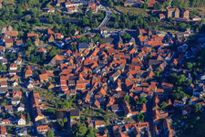 Old town from the south in Odernheim am Glan in the state Rhineland-Palatinate, Germany