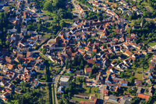 Overview of the town from the south in Alsenz in the state Rhineland-Palatinate, Germany