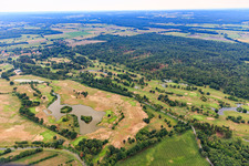 Aerial view of Golf Course Castle Lüdersburg in Lüdersburg in the state Lower Saxony, Germany