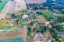 Village view from the northeast in the district Radenbeck in Thomasburg in the state Lower Saxony, Germany