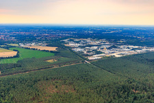 Industrial area at the port of the Elbe Lateral Canal in Lüneburg in the state Lower Saxony, Germany