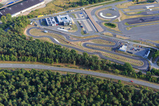 Aerial view of Course of ADAC Driving securitly centre Hansa in Embsen in the state Lower Saxony, Germany