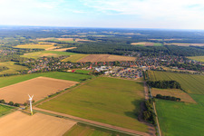 View from the north in Embsen in the state Lower Saxony, Germany