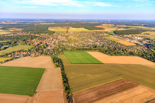 City view from the west in Ebstorf in the state Lower Saxony, Germany