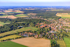 Aerial photograpy of View of the town from the west in Ebstorf in the state Lower Saxony, Germany