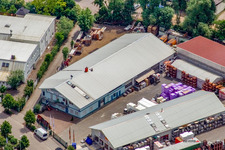 Aerial view of Horstring Industrial Estate: Mindum Roofing in the district Minderslachen in Kandel in the state Rhineland-Palatinate, Germany