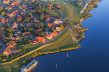 Hafenstraße Am Deich in Artlenburg in the state Lower Saxony, Germany