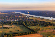 View of the town on the Elbe from the southwest in Tespe in the state Lower Saxony, Germany