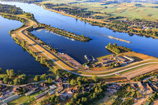 Oortkatener Hafen with Uwe Habekost boat storage and shipyard Marine Service Brandt GmbH in the district Ochsenwerder in Hamburg in the state Hamburg, Germany