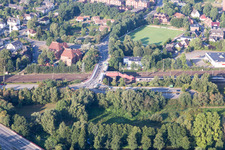 Railway bridge in the district Meckelfeld in Seevetal in the state Lower Saxony, Germany