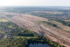 Marshalling yard and freight station Maschen of the Deutsche Bahn in the district Maschen in Seevetal in the state Lower Saxony, Germany