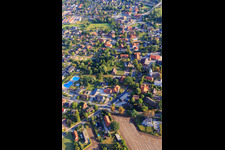 Unter den Linden and outdoor pool Stelle from the south in Stelle in the state Lower Saxony, Germany