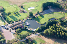 Bird's eye view of Grounds of the Golf course at Green Eagle Golf Courses in Winsen (Luhe) in the state Lower Saxony, Germany