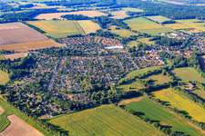 View from the north in Reppenstedt in the state Lower Saxony, Germany