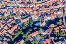 Complex of the hotel building Abtsmuehle in Lueneburg in the state Lower Saxony, Germany