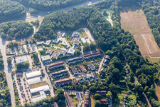 Aerial photograpy of Campus building of Werum Software & Systems AG and Werum IT Solutions GmbH in the district Moorfeld in Lueneburg in the state Lower Saxony, Germany