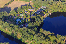 Lake view at Lake Lanzer See in Dalldorf in the state Schleswig Holstein, Germany