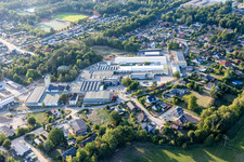 Industrial estate and company settlement Berliner Strasse in Buechen in the state Schleswig-Holstein, Germany