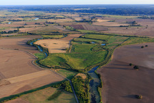 Course of the river Krainke and the Haar-Banratzer Graben in the district Stapel in Amt Neuhaus in the state Lower Saxony, Germany