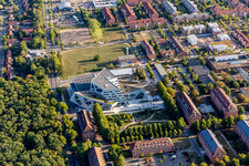 Campus University- area Zentralgebaeude Leuphana Universitaet Lueneburg of vom architect Libeskind in Lueneburg in the state Lower Saxony, Germany