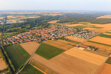 Aerial photograpy of Development of the new Fichtenweg development area in Steinweiler in the state Rhineland-Palatinate, Germany