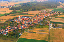 Village view from the southeast in Erlenbach bei Kandel in the state Rhineland-Palatinate, Germany