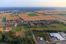 Village view from the north in the district Minderslachen in Kandel in the state Rhineland-Palatinate, Germany