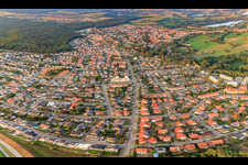 Buchstraße from the southwest in Jockgrim in the state Rhineland-Palatinate, Germany