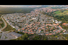 Aerial photograpy of Jockgrim in the state Rhineland-Palatinate, Germany