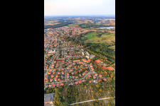 Aerial view of Blumenring, Buchstr in Jockgrim in the state Rhineland-Palatinate, Germany