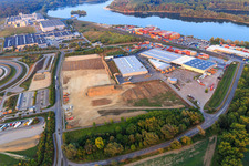 Development in the Oberwald industrial area for Tyco in Wörth am Rhein in the state Rhineland-Palatinate, Germany