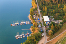 Marina of the sailing club RKC Wörth eV in the district Maximiliansau in Wörth am Rhein in the state Rhineland-Palatinate, Germany