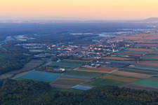 City view in the morning from the northeast in Kandel in the state Rhineland-Palatinate, Germany
