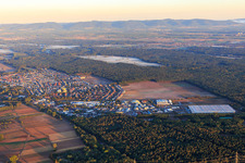 City view from the east in Bellheim in the state Rhineland-Palatinate, Germany