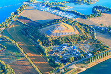 Landfill at Sonnenberg, waste management yard at the sewage treatment plant, equipped with a PV system Speyer in the district Ludwigshof in Speyer in the state Rhineland-Palatinate, Germany