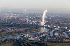 GKM in the district Neckarau in Mannheim in the state Baden-Wuerttemberg, Germany seen from above