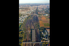 Marshalling yard in the district Rheinau in Mannheim in the state Baden-Wuerttemberg, Germany