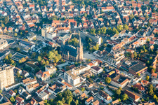 Aerial view of Viernheim in the state Hesse, Germany
